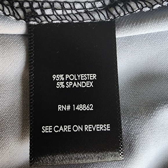 Torrid Plus-size Faux Wrap Dress Gray, Pink & Black Swirls. Size 1X - Picture 14 of 16